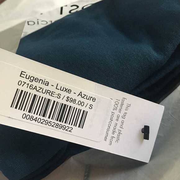 Amour Vert Eugenia Luxe Azure Blue Women's Pants Small NEW Wide Leg - Picture 4 of 4